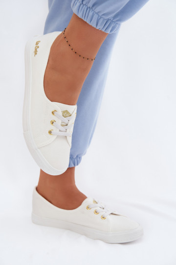 Sneakers casual Lee Cooper LCIN-26-02-4043 bianco-oro