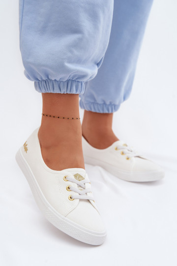Sneakers casual Lee Cooper LCIN-26-02-4043 bianco-oro 2