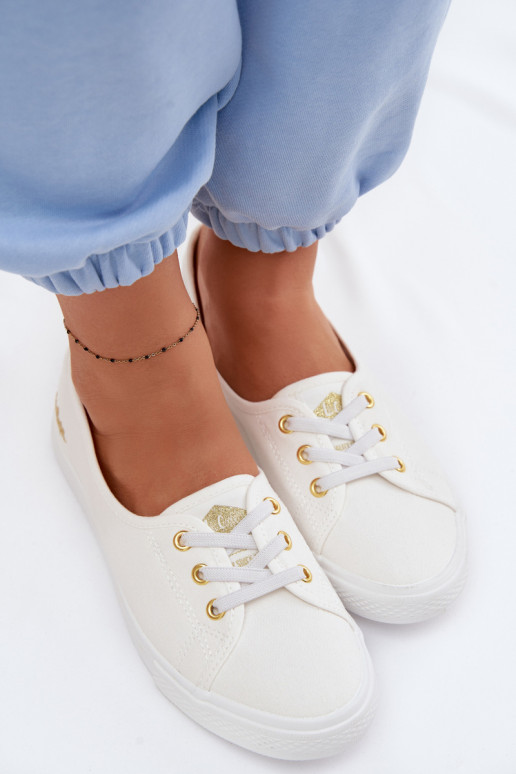 Scarpe da ginnastica Scarpe per il tempo libero Lee Cooper LCIN-26-02-4043 Bianco-colore dorato