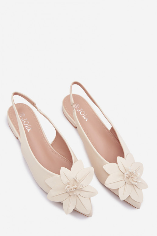 Sandali da donna con tacchi larghiDekoracyjnym Un fiore colore avorio Telivette