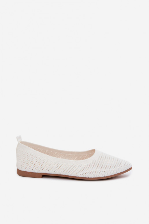 griglia Ballerine in tessuto Femminile Colore bianco Sarina