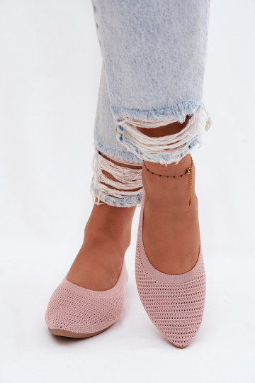 griglia Ballerine in tessuto Femminile colore rosa Sarina