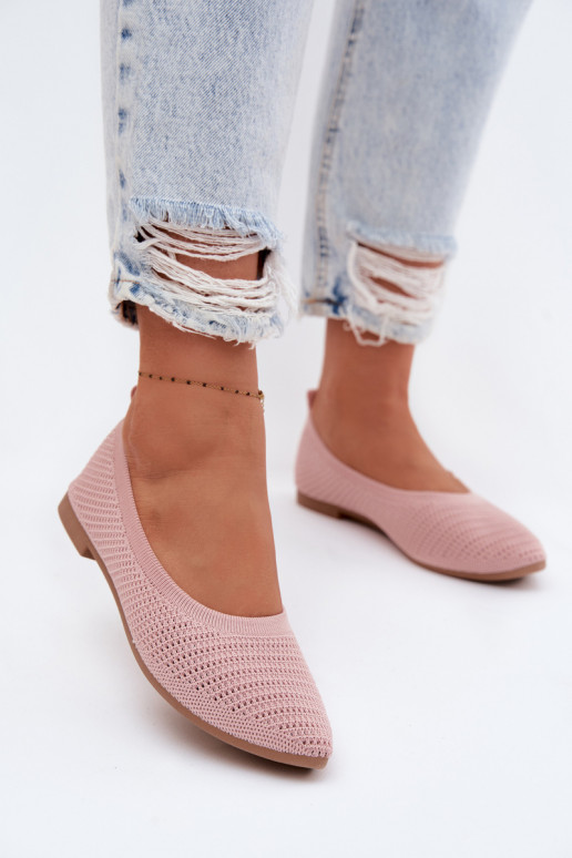 griglia Ballerine in tessuto Femminile colore rosa Sarina