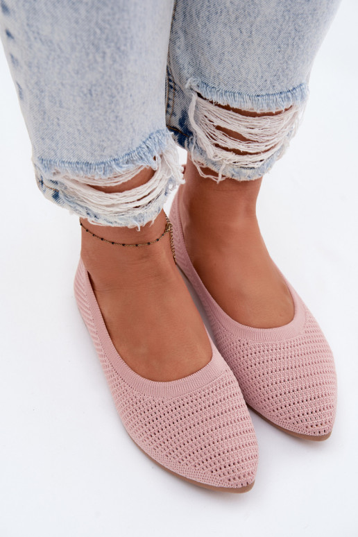 griglia Ballerine in tessuto Femminile colore rosa Sarina