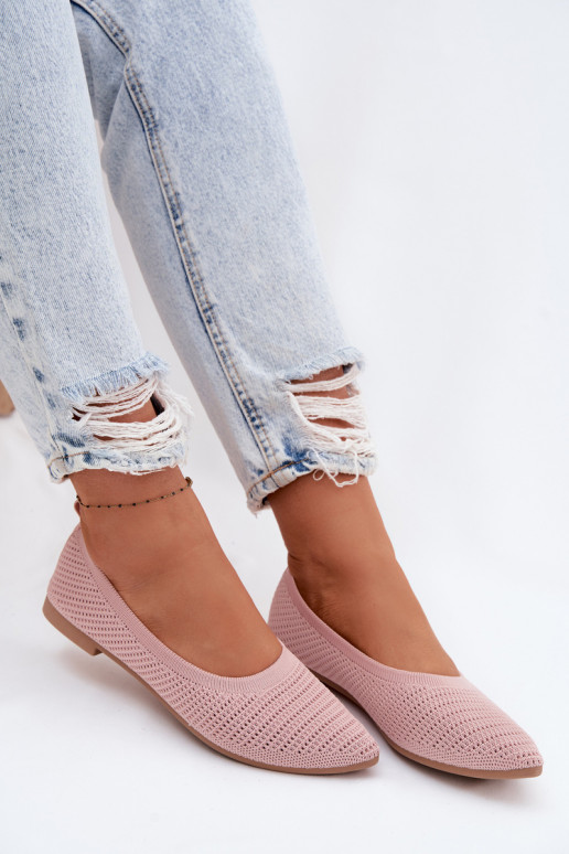 griglia Ballerine in tessuto Femminile colore rosa Sarina
