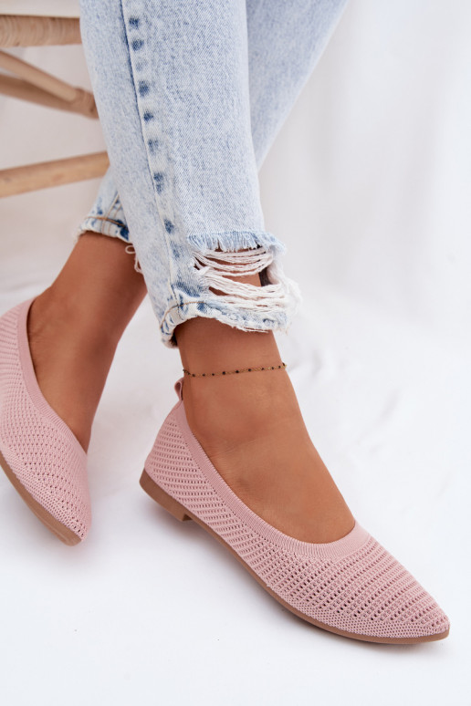 griglia Ballerine in tessuto Femminile colore rosa Sarina