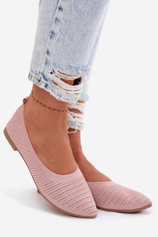 griglia Ballerine in tessuto Femminile colore rosa Sarina