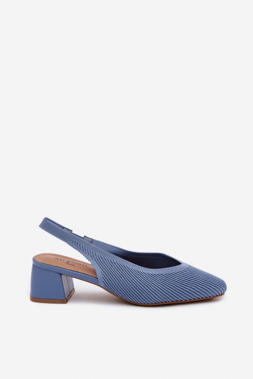  Sandali da donna con i tacchi colore blu Devercelle