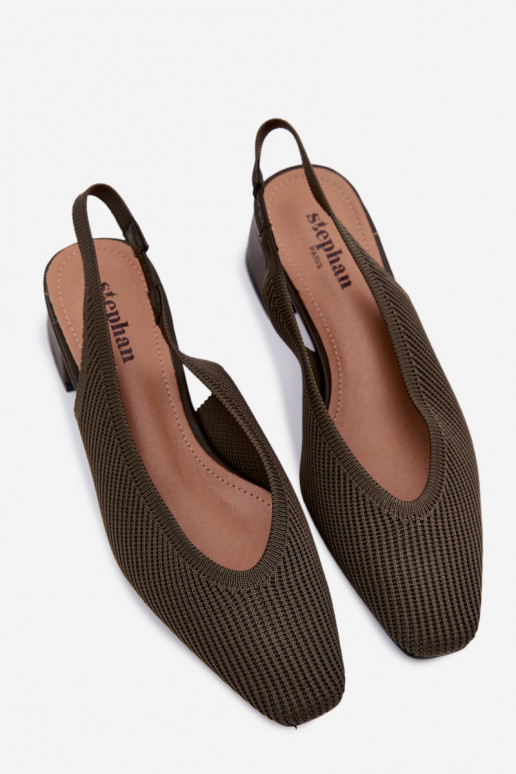  Sandali da donna con i tacchi colore kaki Devercelle