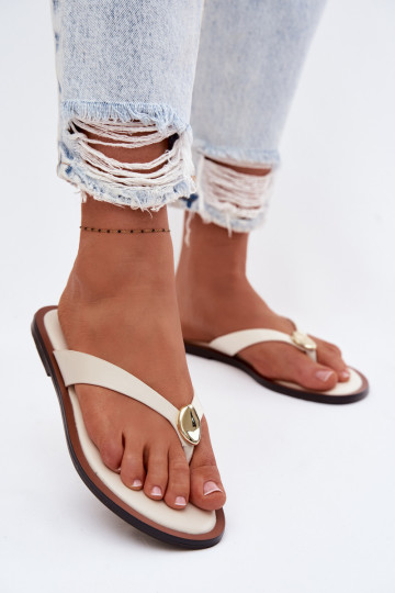 isoscele Pantofole Pantofole Femminile Ze colore doratom Detalem colore avorio Tella