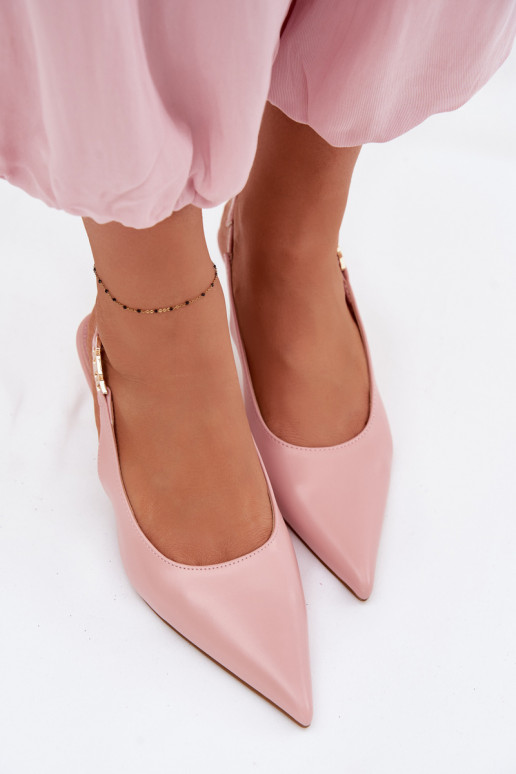 Sandali da donnaImitacji Skóry con tacchi sottili colore rosa Jelissey