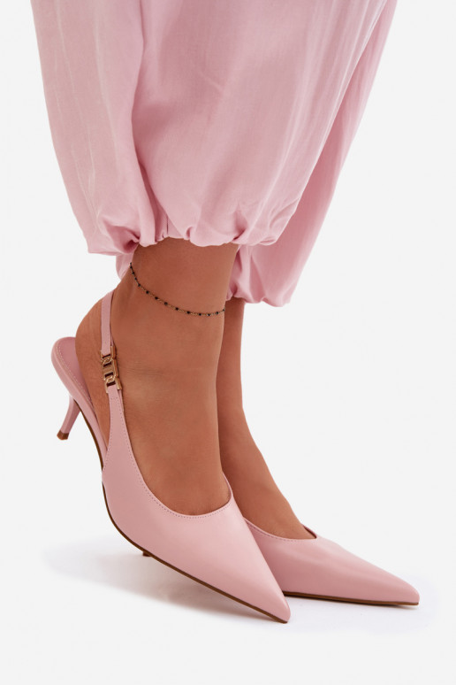 Sandali da donnaImitacji Skóry con tacchi sottili colore rosa Jelissey