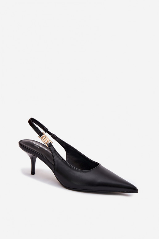 Sandali da donnaImitacji Skóry con tacchi sottili colore nero Jelissey