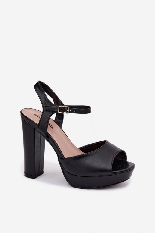 Sandali da donna Sui Tacchi Alti Documentazione colore nero Nelissey