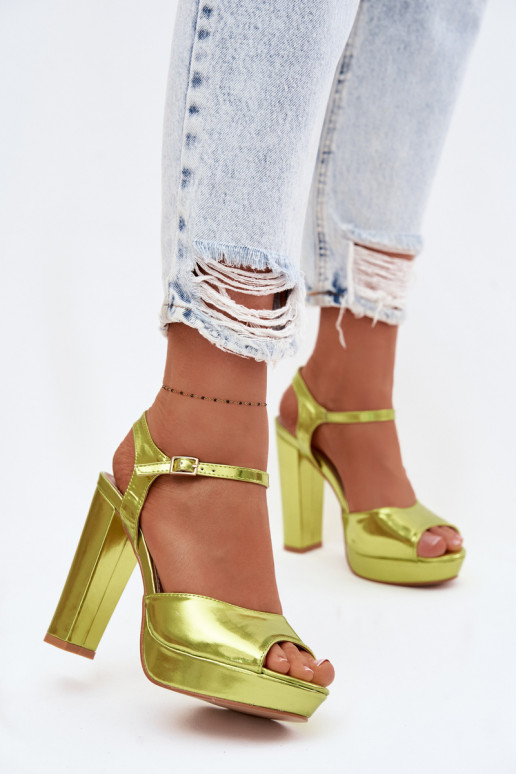 Sandali da donna Sui Tacchi Alti Documentazione NeonoAa Zieleń Nelissey