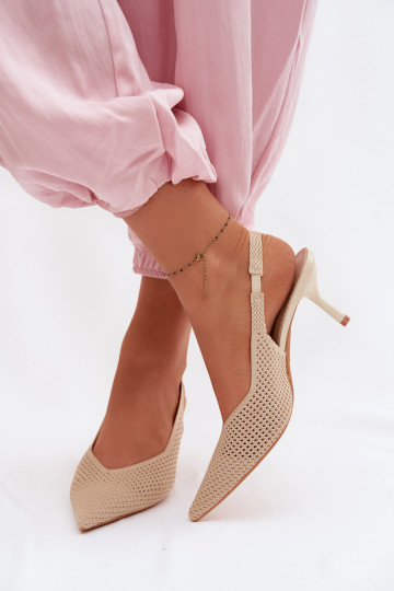 Sandali da donnagrigliago Deveterialeu con tacchi sottili beige Emiliana