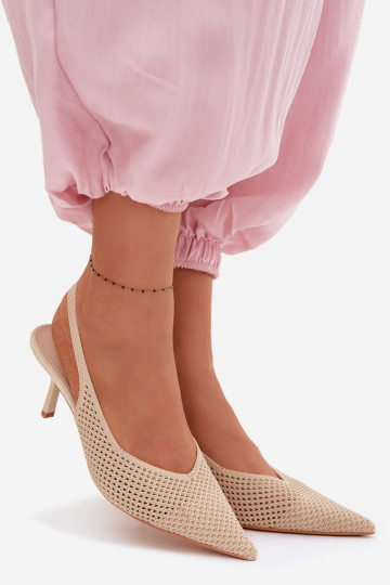 Sandali da donnagrigliago Deveterialeu con tacchi sottili beige Emiliana 2