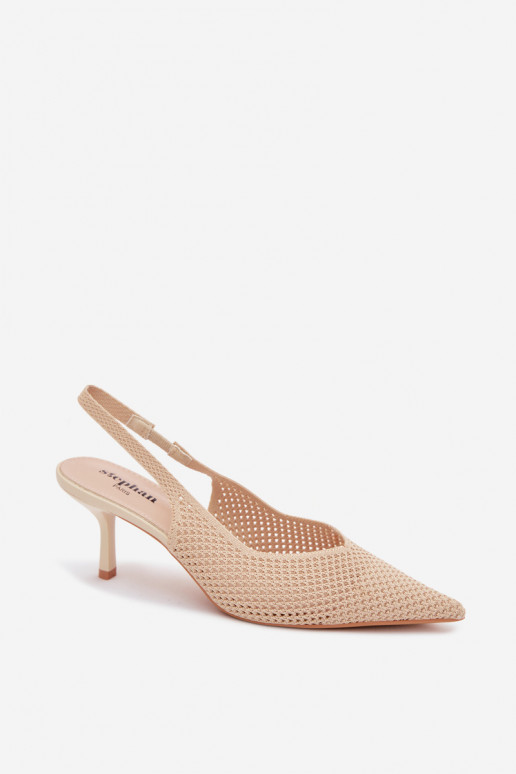 Sandali da donnagrigliago Deveterialeu con tacchi sottili beige Emiliana