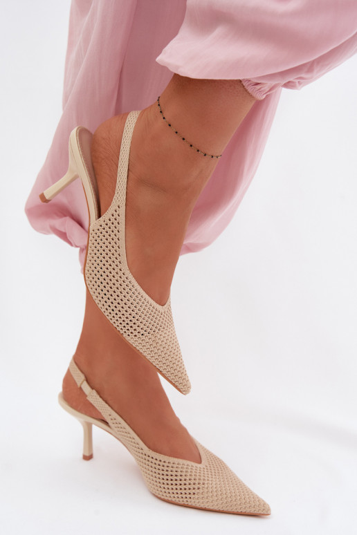 Sandali da donnagrigliago Deveterialeu con tacchi sottili beige Emiliana