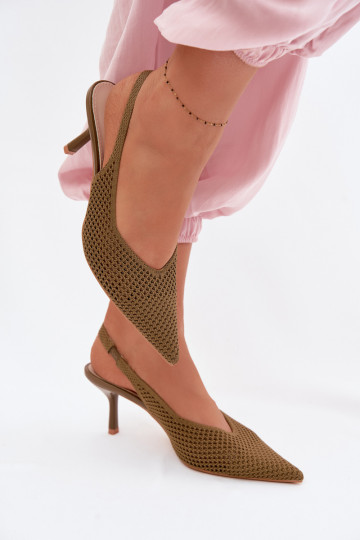 Sandali da donnagrigliago Deveterialeu con tacchi sottili colore verde Emiliana