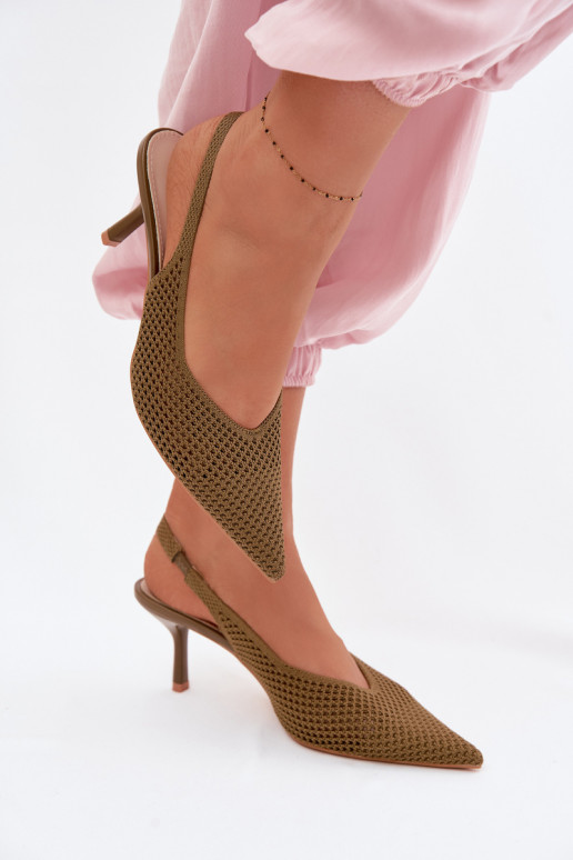 Sandali da donnagrigliago Deveterialeu con tacchi sottili colore verde Emiliana