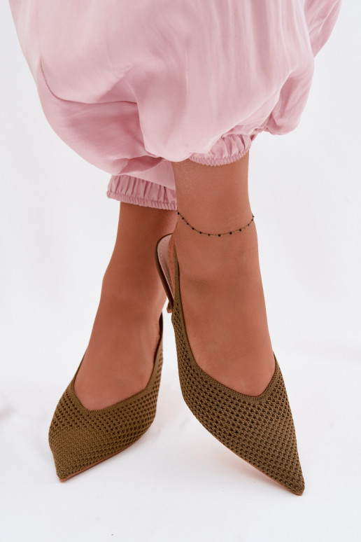 Sandali da donnagrigliago Deveterialeu con tacchi sottili colore verde Emiliana