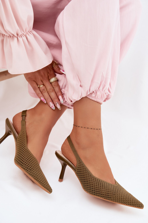 Sandali da donnagrigliago Deveterialeu con tacchi sottili colore verde Emiliana