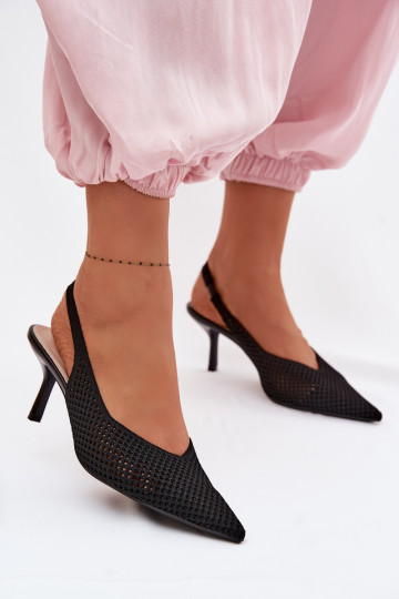 Sandali da donnagrigliago Deveterialeu con tacchi sottili colore nero Emiliana 2