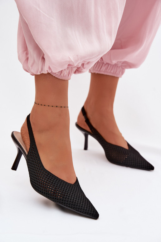 Sandali da donnagrigliago Deveterialeu con tacchi sottili colore nero Emiliana