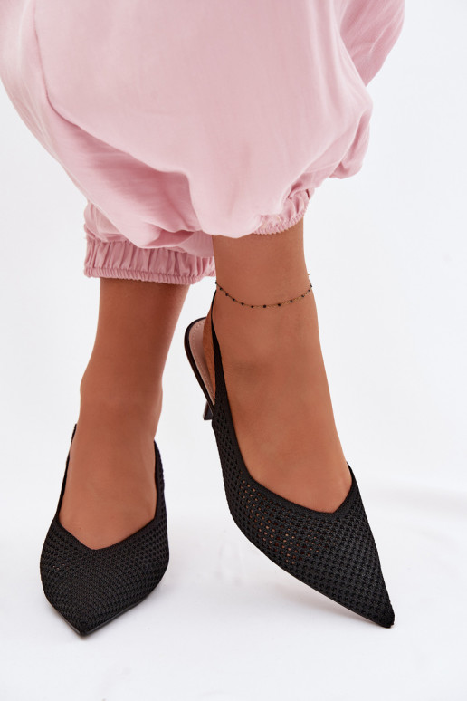 Sandali da donnagrigliago Deveterialeu con tacchi sottili colore nero Emiliana