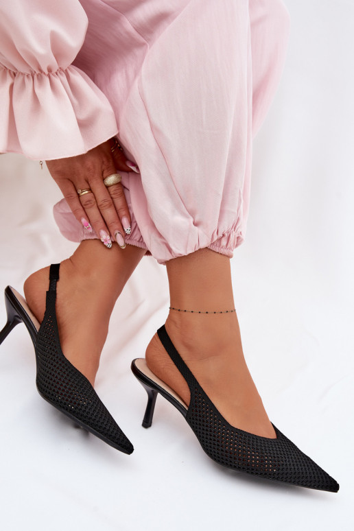 Sandali da donnagrigliago Deveterialeu con tacchi sottili colore nero Emiliana