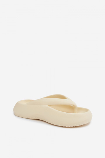 Ciabatte da donna con schiuma Pantofole colore avorio Roux 2