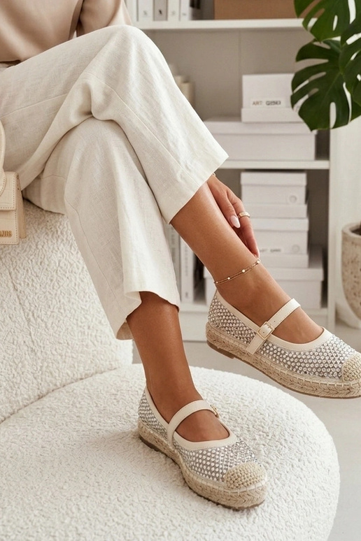 Espadrillas color sabbia con plateau...