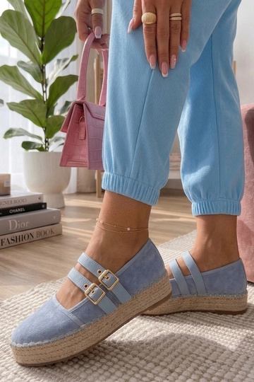 Espadrillas blu con plateau...
