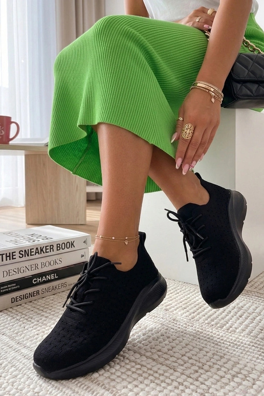 Scarpe sportive nere con inserti in...