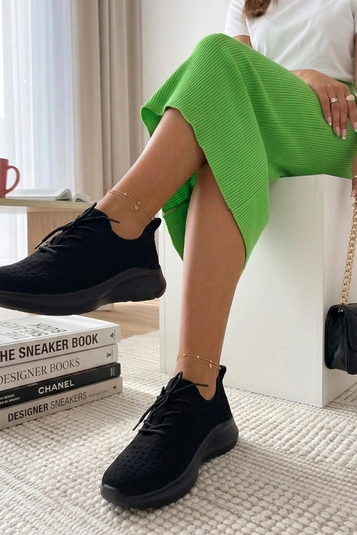 Scarpe sportive nere con inserti in...