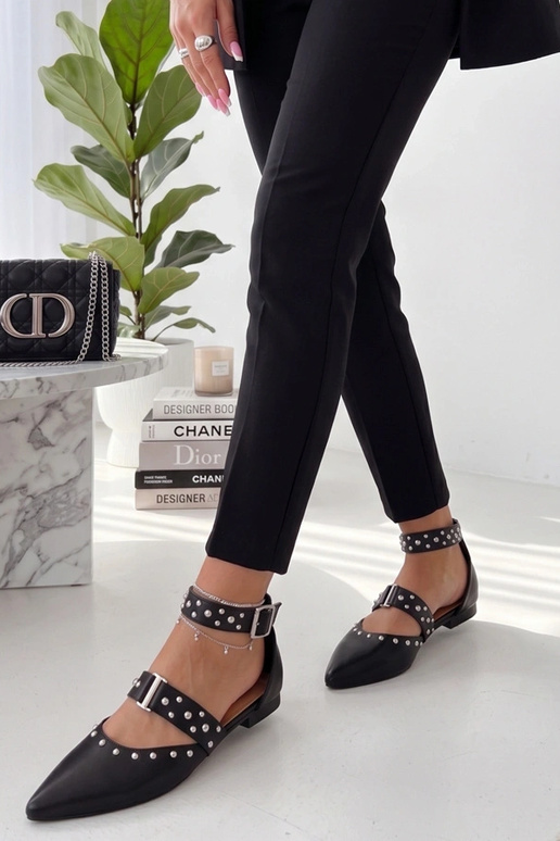 Ballerine nere con cristalli Clarisse