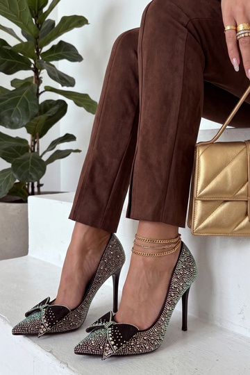 Décolleté nere con zirconi...