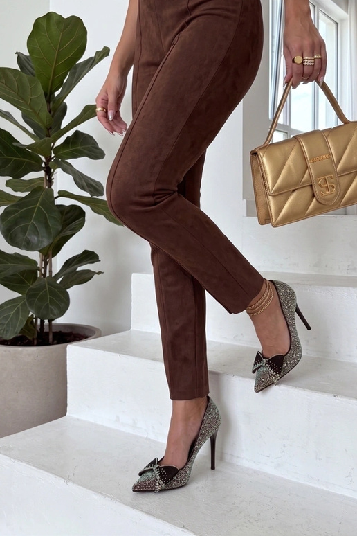 Décolleté nere con zirconi Beatrycze