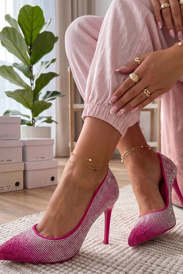 Décolleté rosa con zirconi Faustyna 2