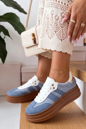 Scarpe sportive blu con platforma Arianne 2