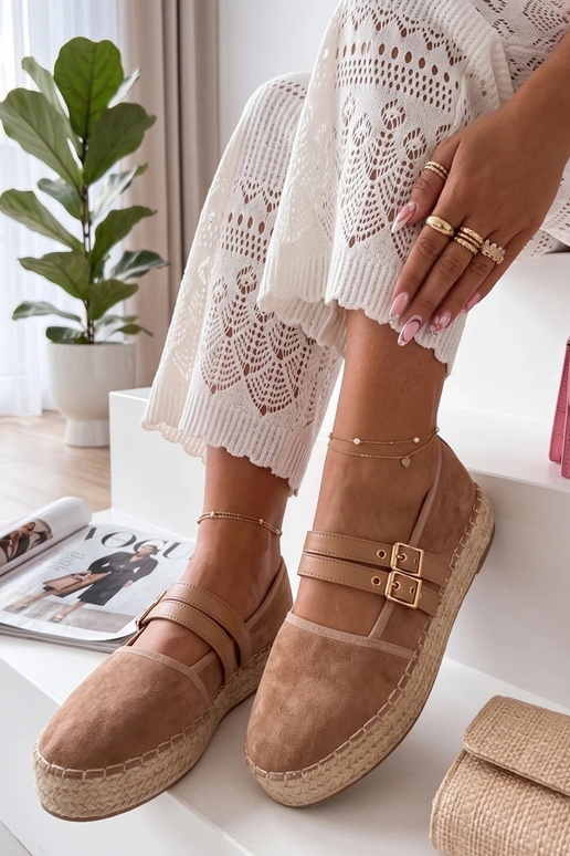 Espadrillas color sabbia con...