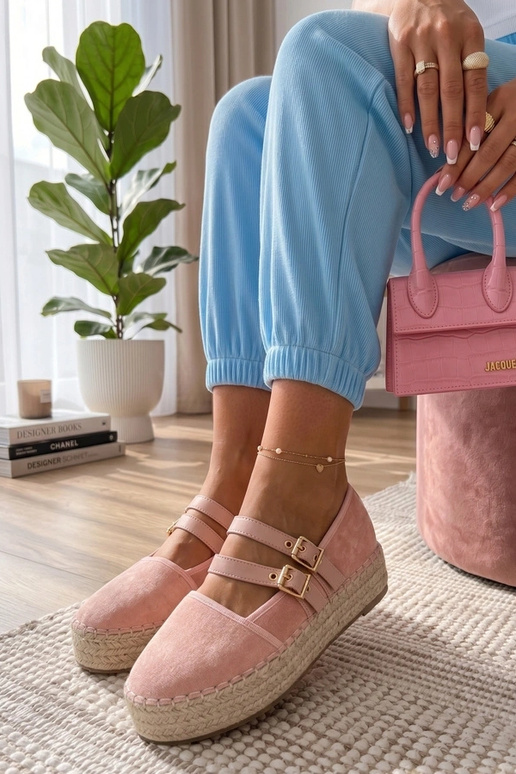 Espadrillas rosa con piattaforma...