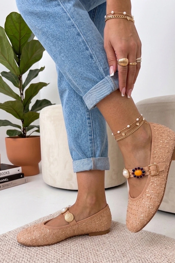 Ballerine color sabbia con...