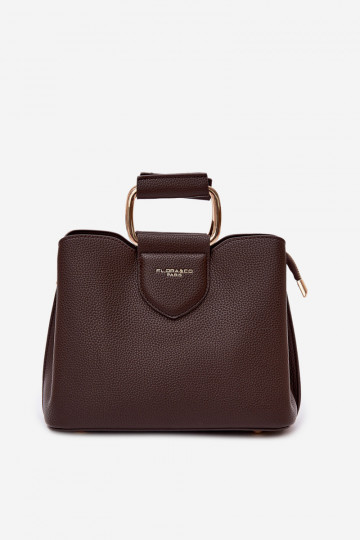Borsa da viaggio color cioccolato in ecopelle Lorielle