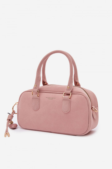 Borsa da viaggio rosa in ecopelle scamosciata Annelle 2
