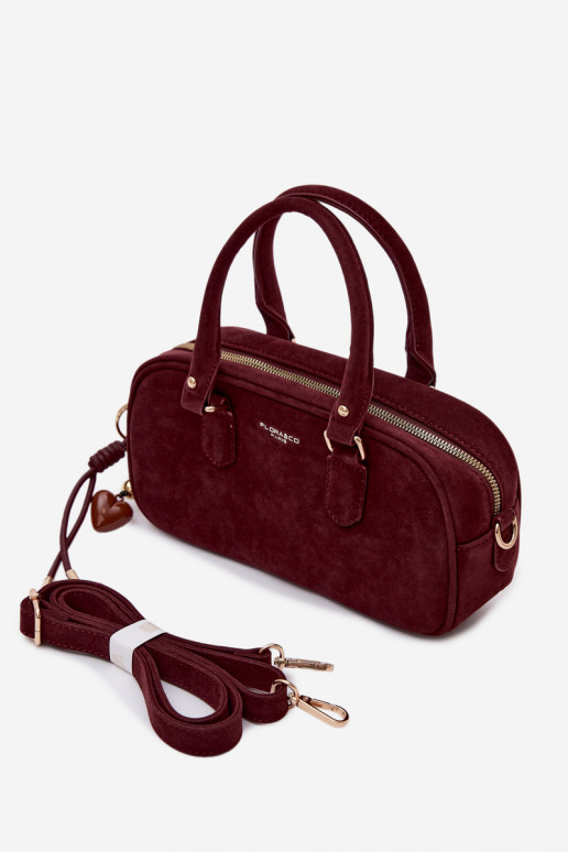 Palmare Typu Tronco Piccoloin ecopelle scamosciatau Borgogna Annelle