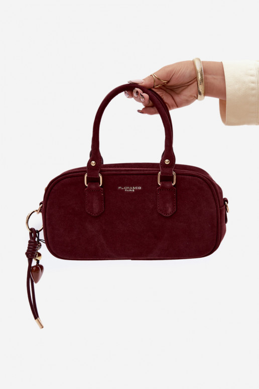 Palmare Typu Tronco Piccoloin ecopelle scamosciatau Borgogna Annelle