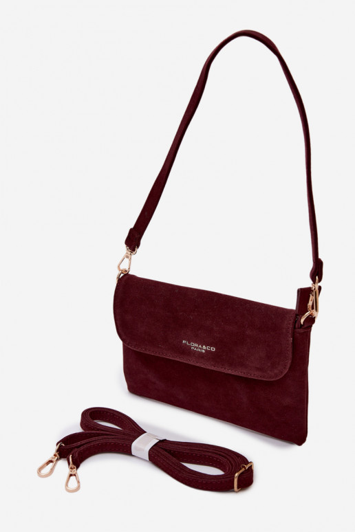 Una piccola borsettain ecopelle scamosciatau Borgogna Lucelle