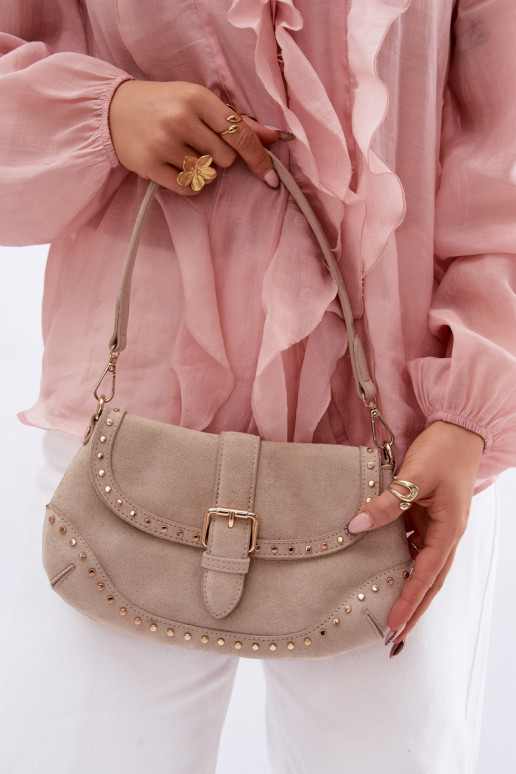 Palmare con rivetti in ecopelle scamosciataoAa Brillantementebeige Clarielle